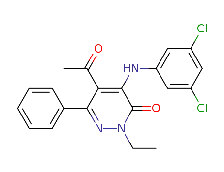 5-acetyl-4-[(3,5-dichlorophenyl)amino]-2-ethyl-6-phenylpyridazin-3(2H)-one