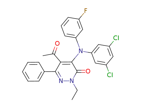 5-acetyl-4-[N-(3,5-dichlorophenyl)-N-(3-fluorophenyl)amino]-2-ethyl-6-phenylpyridazin-3(2H)-one