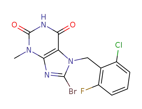 8-bromo-7-(2-chloro-6-fluorobenzyl)-3-methyl-3,7-dihydro-1H-purine-2,6-dione
