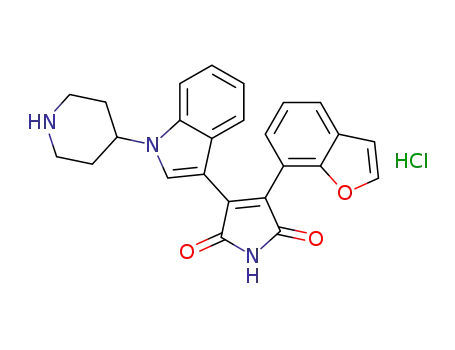 3-(benzofuran-7-yl)-4-(1-piperidin-4-yl-1H-indol-3-yl)pyrrole-2,5-dione hydrochloride