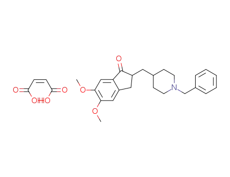 1-benzyl-4-[(5,6-dimethoxy-1-indanon)-2-ylidenyl]methylpiperidine maleate