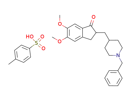 1-benzyl-4-[(5,6-dimethoxy-1-indanon)-2-yl]methylpiperidine p-toluenesulphonate