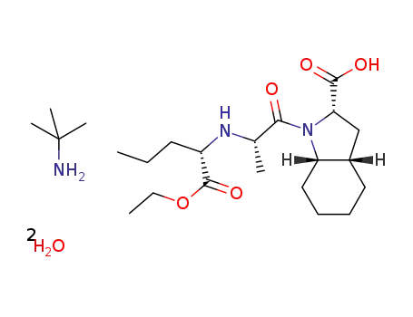 2-methylpropane-2-amine-(2S,3aS,7aS)-1-[(2S)-2-[(1S)-1-ethoxycarbonyl-butylamino]propanoyl]octahydro-1H-indole-2-carboxylate dihydrate