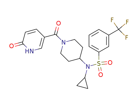N-cyclopropyl-N-[1-(6-oxo-1,6-dihydro-pyridine-3-carbonyl)-piperidin-4-yl]-3-trifluoromethyl-benzenesulfonamide