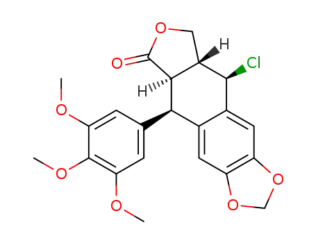 Molecular Structure of 7401-22-1 (Podophyllotoxin chloride)