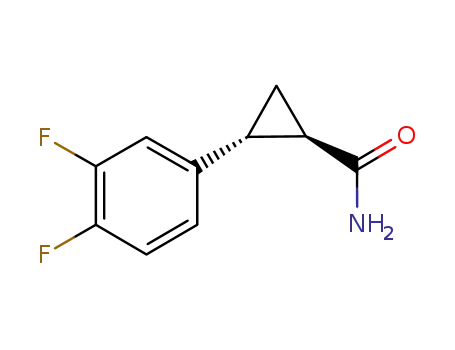 Molecular Structure of 1006376-62-0 ((1R,2R)-2-(3,4-difluorophenyl)cyclopropane carboxaMide)