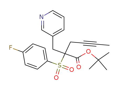 2-(4-fluoro-benzenesulfonyl)-2-pyridin-3-ylmethyl-hex-4-ynoic acid tert-butyl ester
