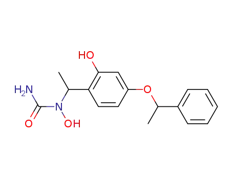 N-hydroxy-N-[1-(4-(1-phenylethoxy)-2-hydroxyphenyl)-ethyl]urea
