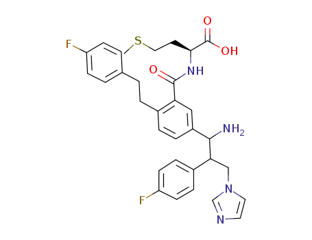 (2S)-2-{2-(4-fluorophenethyl)-5-[1-(4-fluorophenyl)-2-(imidazol-1-yl)ethylaminomethyl]benzoylamino}-4-methylsulfanylbutyric acid