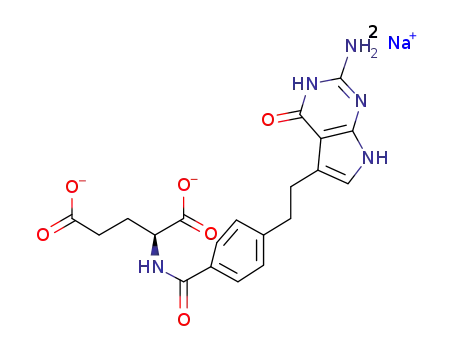 N-[4-[2-(2-amino-3,4-dihydro-4-oxo-7H-pyrrolo[2,3-d]pyrimidin-5-yl)ethyl]-benzoyl]-L-glutamic acid disodium salt