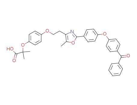 2-[4-(2-{2-[4-(4-Benzoyl-phenoxy)-phenyl]-5-methyl-oxazol-4-yl}-ethoxy)-phenoxy]-2-methyl-propionic Acid