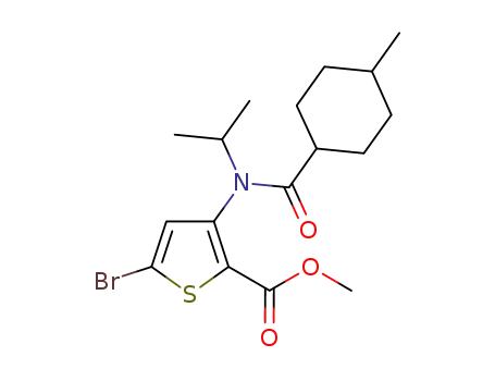 5-bromo-3-isopropyl(trans-4-methylcyclohexylcarbonyl)amino-thiophene-2-carboxylic acid methyl ester