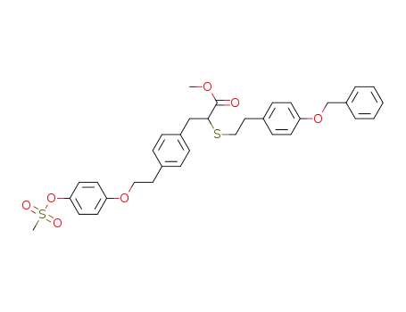 methyl 2-({2-[4-(benzyloxy)phenyl]ethyl}thio)-3-[4-(2-{4-[(methylsulfonyl)oxy]-phenoxy}ethyl)phenyl]propanoate