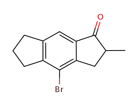 Molecular Structure of 656800-67-8 (4-bromo-2-methyl-2,3,6,7-tetrahydros-indacen-1(5H)-one)