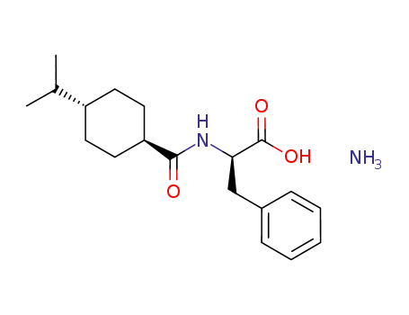 (-)-N-(trans-4-isopropylcyclohexanecarbonyl)-D-phenylalanine, ammonium salt