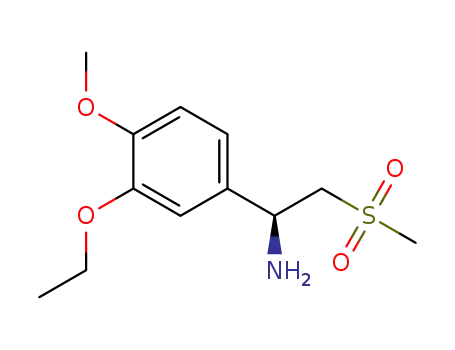 Molecular Structure of 608141-42-0 ((S)-1-(3-Ethoxy-4-Methoxyphenyl)-2-(Methylsulfonyl)ethanaMine)