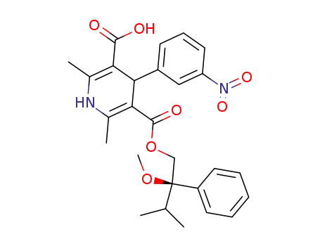 (-)-1,4-dihydro-2,6-dimethyl-4-(3'-nitrophenyl)-pyridine-3,5-dicarboxylic acid isopropyl-2(R)-methoxy-2-phenylethyl ester