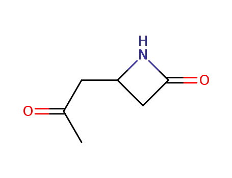 Molecular Structure of 68485-90-5 (2-Azetidinone, 4-(2-oxopropyl)- (9CI))