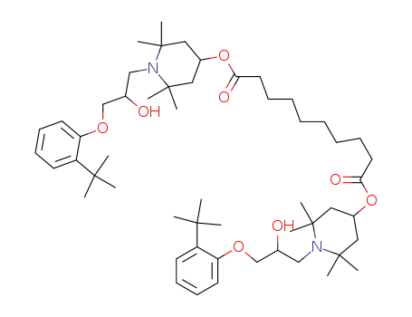 Di{2,2,6,6-tetramethyl-1-[2-hydroxy-3-(2-t-butylphenoxy)propyl]-4-piperidyl} sebacate
