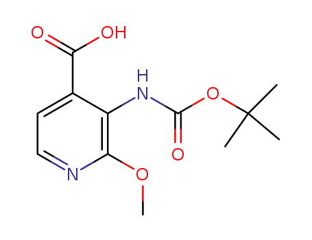 Molecular Structure of 870997-82-3 (3-(tert-Butoxycarbonylamino)-2-methoxyisonicotinic acid)