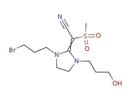 [1-(3-bromopropyl)-3-(3-hydroxypropyl)imidazolidin-2-ylidene]methanesulfonylacetonitrile