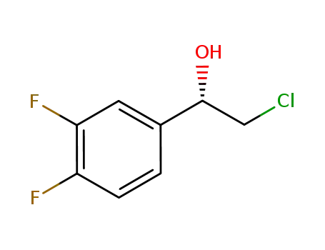 Molecular Structure of 1006376-60-8 ((1S)-2-chloro-1-(3,4-difluorophenyl)-1-ethanol)