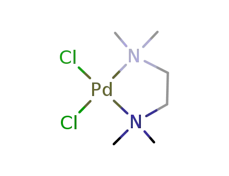 Molecular Structure of 14267-08-4 (Dichloro(N,N,N',N'-tetramethylethylenediamine)palladium(II))
