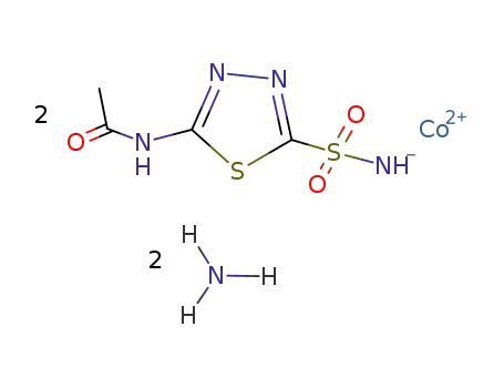 Co(5-acetamido-1,3,4-thiadiazole-2-sulphonamide)2(NH3)2