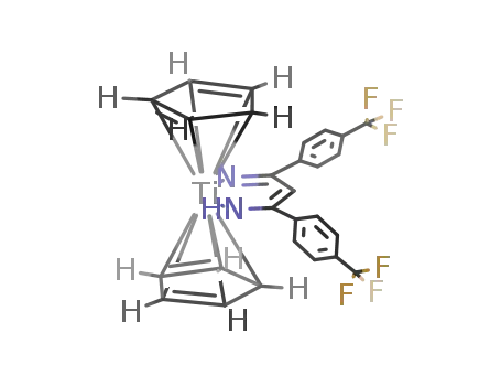 (C5H5)2Ti(C3H2N2)(C6H4CF3)2