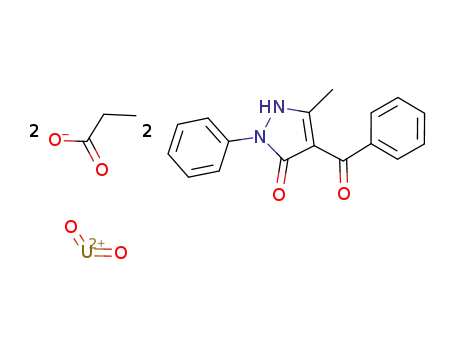 {UO2(4-benzoyl-3-methyl-1-phenylpyrazole-5-one)2(O2CCH2CH3)2}