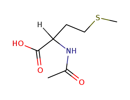 Molecular Structure of 1115-47-5 (N-Acetyl-DL-methionine)