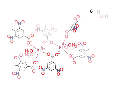 [Pr(III)2(3,5-dinitro-4-methylbenzoate)6(H2O)4]*6H2O