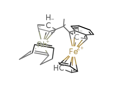[Rh(cyclooctadiene)(η5-cyclopentadienyl)C(CH3)2(η5-indenyl)Fe(η5-cyclopentadienyl)]