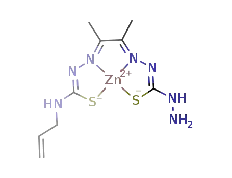 diacetyl-2-(4-N-allyl-3-thiosemicarbazonato)-3-(4-N-amino-3-thiosemicarbazonato)zinc(II)