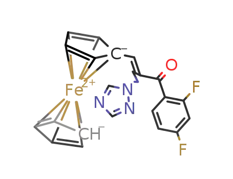 1-ferrocenyl-3-(2,4-difluorophenyl)-2-(1H-1,2,4-triazol-1-yl)-prop-2-en-1-one