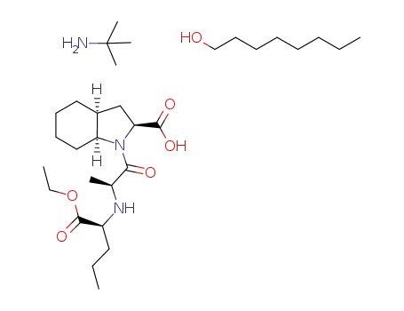 (2S,3aS,7aS)-1-[(2S)-2-[[(1S)-1-(ethoxycarbonyl)butyl]amino]-1-oxopropyl]octahydro-1H-indole-2-carboxylic acid tert-butylamine salt octanol solvate