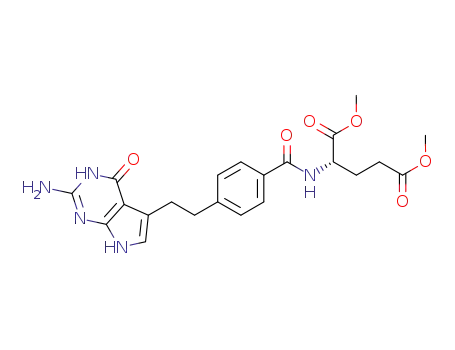 N-[4-[2-(2-amino-4,7-dihydro-4-oxo-1H-pyrrolo[2,3-d]pyrimidin-5-yl)ethyl]benzoyl]-L-glutamic dimethyl ester