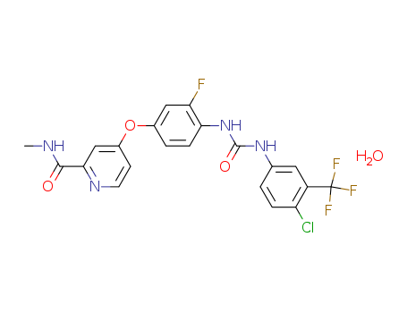 1019206-88-2,4-[4-[[[[4-Chloro-3-(trifluoromethyl)phenyl]amino]carbonyl]amino]-3-fluorophenoxy]-N-methyl-2-pyridinecarboxamide hydrate,Regorafenib monohydrate