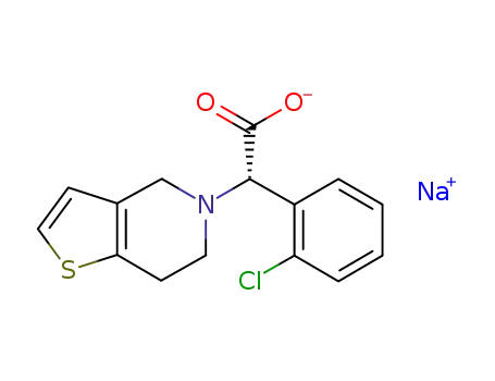 sodium (S)-(2-chlorophenyl)-(6,7-dihydro-4H-thieno[3,2-c]pyridin-5-yl)-acetate