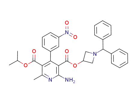 3-(1-benzhydrylazetidin-3-yl) 5-isopropyl 2-amino-6-methyl-4-(3-nitrophenyl)pyridine-3,5-dicarboxylate
