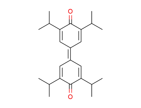 Molecular Structure of 2178-51-0 (2,5-Cyclohexadien-1-one,
4-[3,5-bis(1-methylethyl)-4-oxo-2,5-cyclohexadien-1-ylidene]-2,6-bis(1-
methylethyl)-)