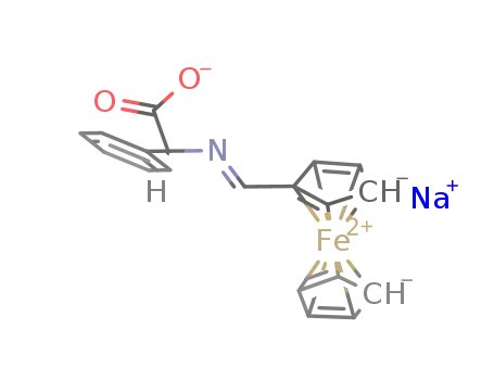 sodium (R)-2-[(ferrocenylmethylidene)amino]-2-phenyl-ethanoate