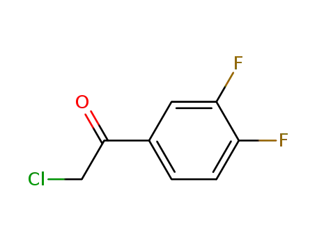 Molecular Structure of 51336-95-9 (2-Chloro-1-(3,4-difluoro-phenyl)-ethanone)