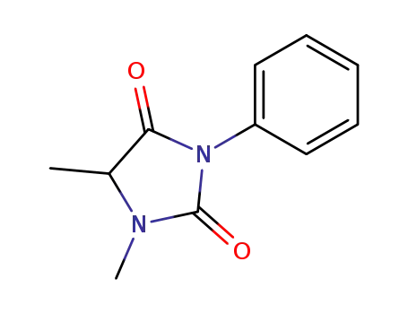 Molecular Structure of 2221-10-5 (2,4-Imidazolidinedione, 1,5-dimethyl-3-phenyl-)