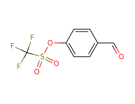 Molecular Structure of 17763-69-8 (Methanesulfonic acid, trifluoro-, 4-formylphenyl ester)