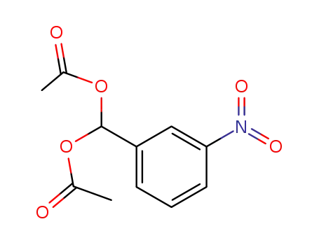 Molecular Structure of 29949-19-7 (3-nitrobenzylidene di(acetate))