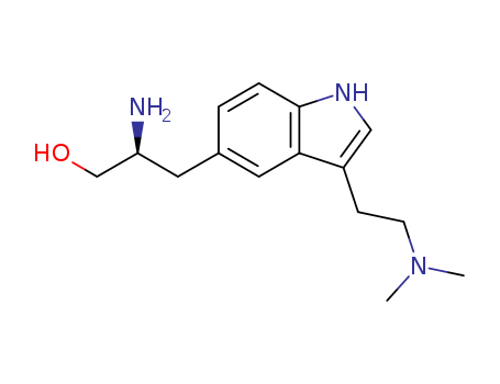 139264-69-0,Zolmitriptan Related Compound B (20 mg) ((S)-2-Amino-3-{3-[2-(dimethylamino)ethyl]-1H-indol-5-yl}propan-1-ol),Zolmitriptan related compound B RS [USP];Zolmitriptan related compound B;2-(S)-amino-3-[3-(2-dimethylaminoethyl)-1H-indol-5-yl]propan-1-ol;Decarbonyl zolmitriptan;((S)-2-Amino-3-(3-(2-(dimethylamino)ethyl)-1H-indol-5-yl)propan-1-ol;UNII-H8D1T877WE;