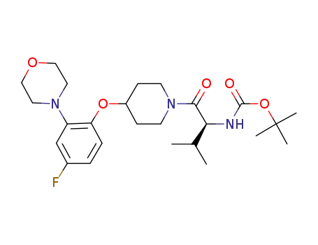 t-Butyl [(1S)-1-{[4-(4-fluoro-2-morpholin-4-ylphenoxy)piperidin-1-yl]carbonyl}-2-methylpropyl]carbamate