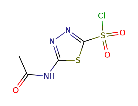 Molecular Structure of 32873-57-7 (2-(ACETAMIDO)-5-(CHLOROSULFONYL)-1,3,4-THIADIAZOLE)