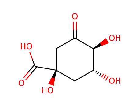 Molecular Structure of 10534-44-8 (1,3β,4α-Trihydroxy-5-oxocyclohexane-1β-carboxylic acid)